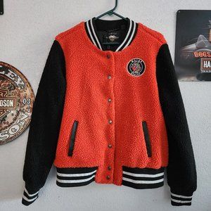 Harley-Davidson Sherpa Fleece Varsity Jacket Size L 96390-19Vw/000S